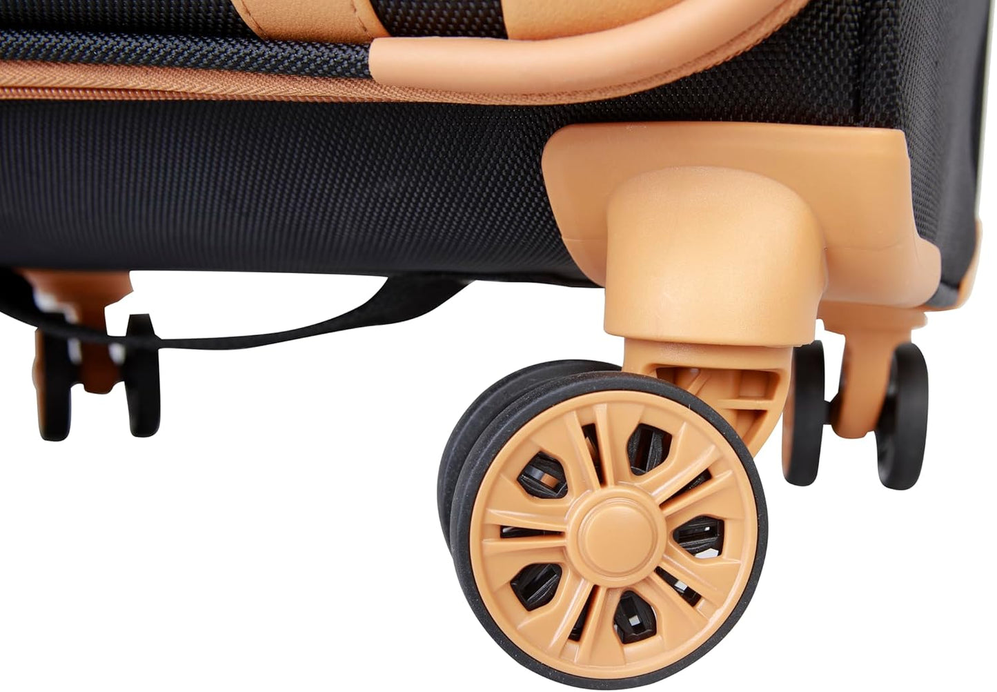 Dockers Seahorse Softside Expandable 8-Wheel Spinner Travel Checked Luggage, 24-Inch, Black