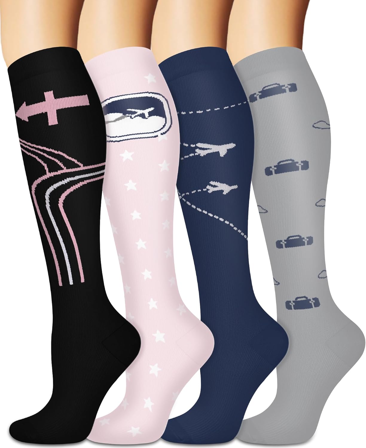 Compression Socks for Women and Men Circulation (3 Pairs) is Best Support for Running Athletic Cycling Hiking