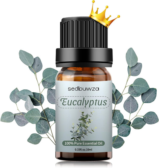Sedbuwza Eucalyptus Essential Oil, Pure Organic Eucalyptus Fragrance Oil for Diffuser, Humidifier, Soap, Candle, Perfume