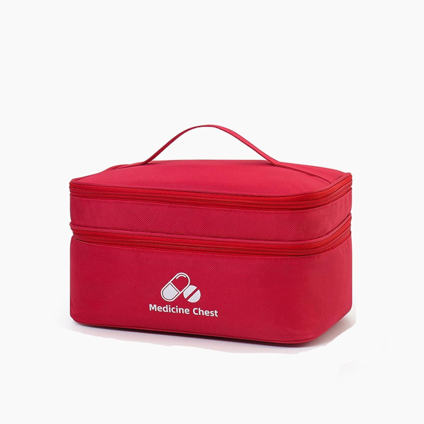 First Aid Bag Empty, First Aid Kit Storage Bag, Small Medical Bag, Medical Travel Case First Responder Emergency Storage Compact Medicine Bags for Car Home Office Kitchen Sport Outdoors (Red)