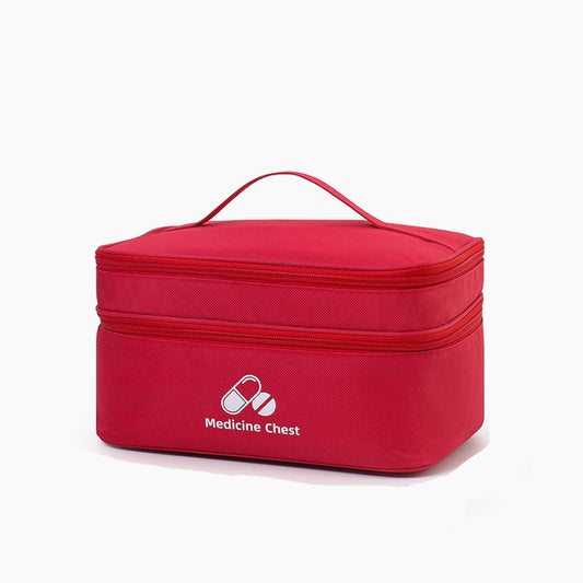 First Aid Bag Empty, First Aid Kit Storage Bag, Small Medical Bag, Medical Travel Case First Responder Emergency Storage Compact Medicine Bags for Car Home Office Kitchen Sport Outdoors (Red)