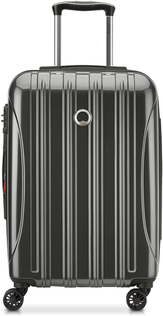 DELSEY PARIS Helium Aero Hardside Expandable Luggage with Spinner Wheels, Brushed Charcoal, Carry-On 21 Inch