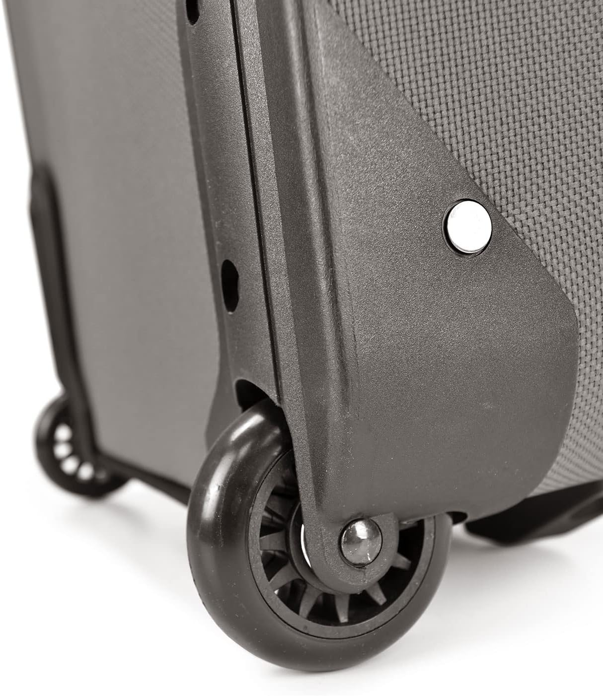 U.S. Traveler Lightweight Rolling 20" Carry On Luggage Softside Suitcase, Grey, 2-Wheel Single