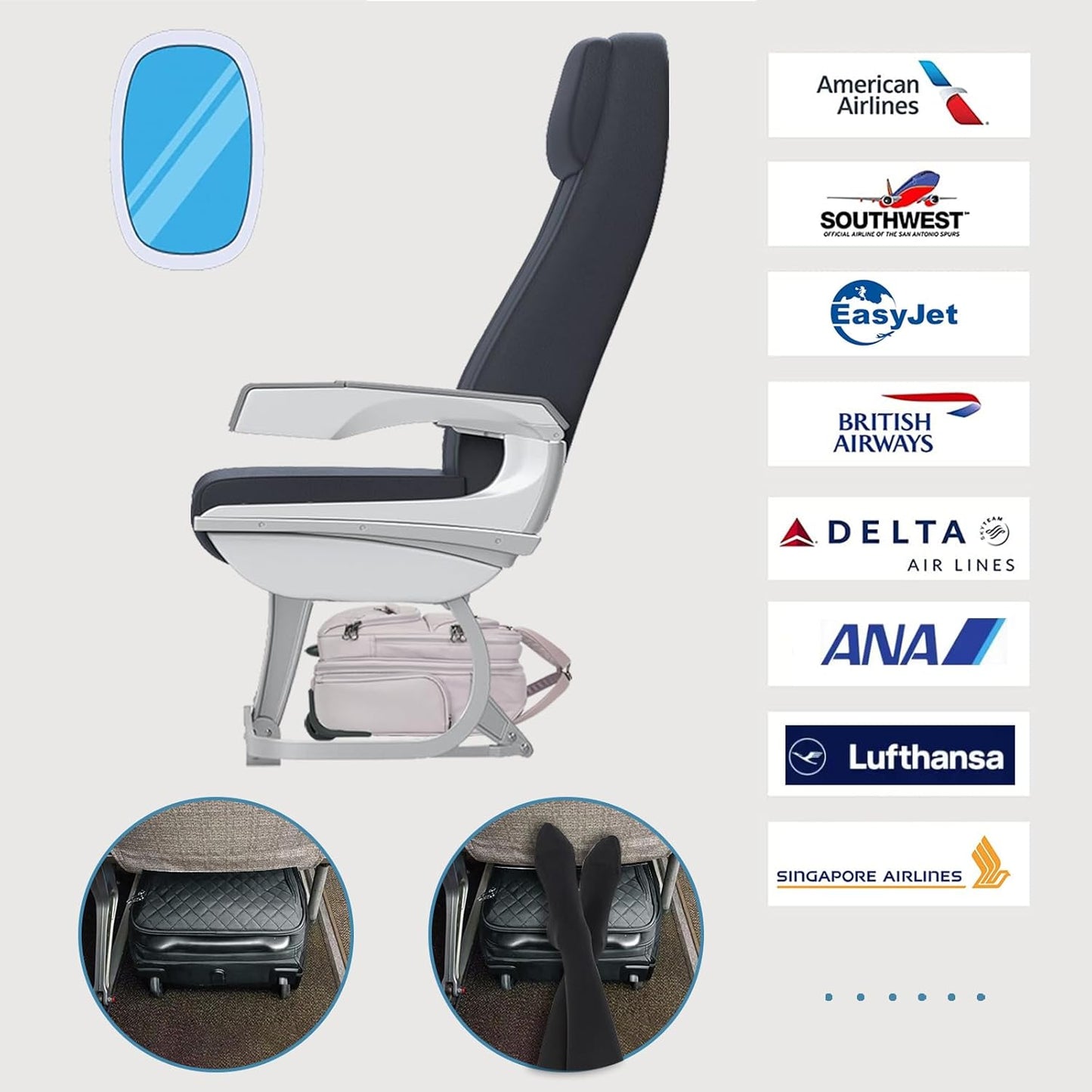 KROSER Carry On Underseat Multi-functional, 16-inch Underseater Lightweight Overnight Suitcase for Women, Dusty Pink