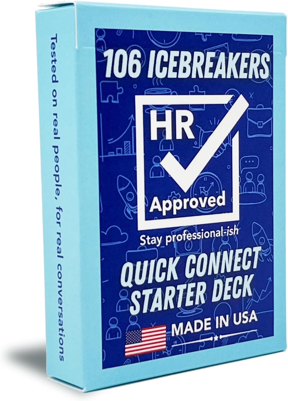 Card Games for Adults: Icebreaker Conversation Cards - Travel & Office Games for Adults, Easy Team Building Activities, Engaging and Fun Icebreaker Card Game for Work Connections by HR Approved
