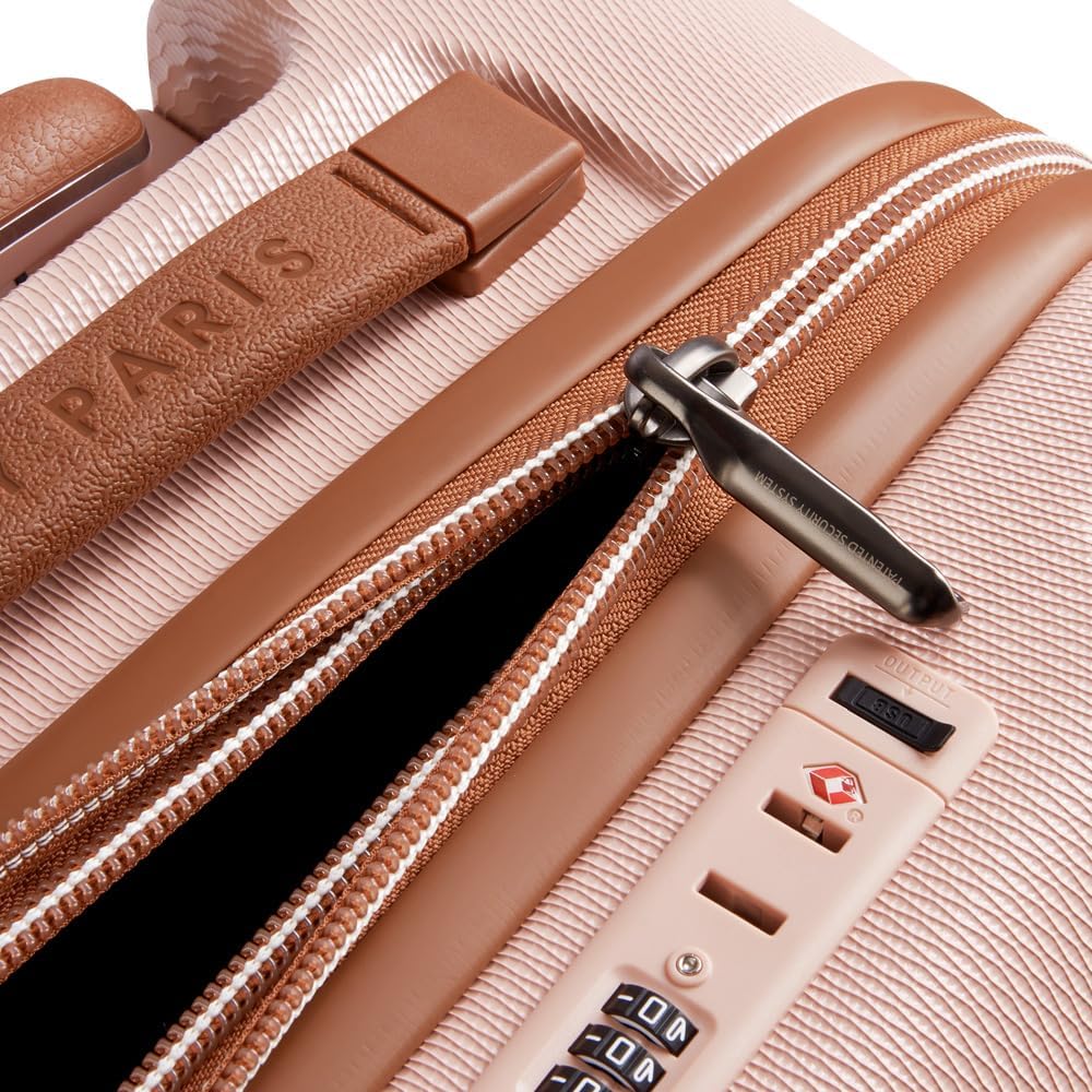 DELSEY PARIS Chatelet Air 2.0 Hardside Luggage with Spinner Wheels, Blush Pink, Carry on 20 Inch