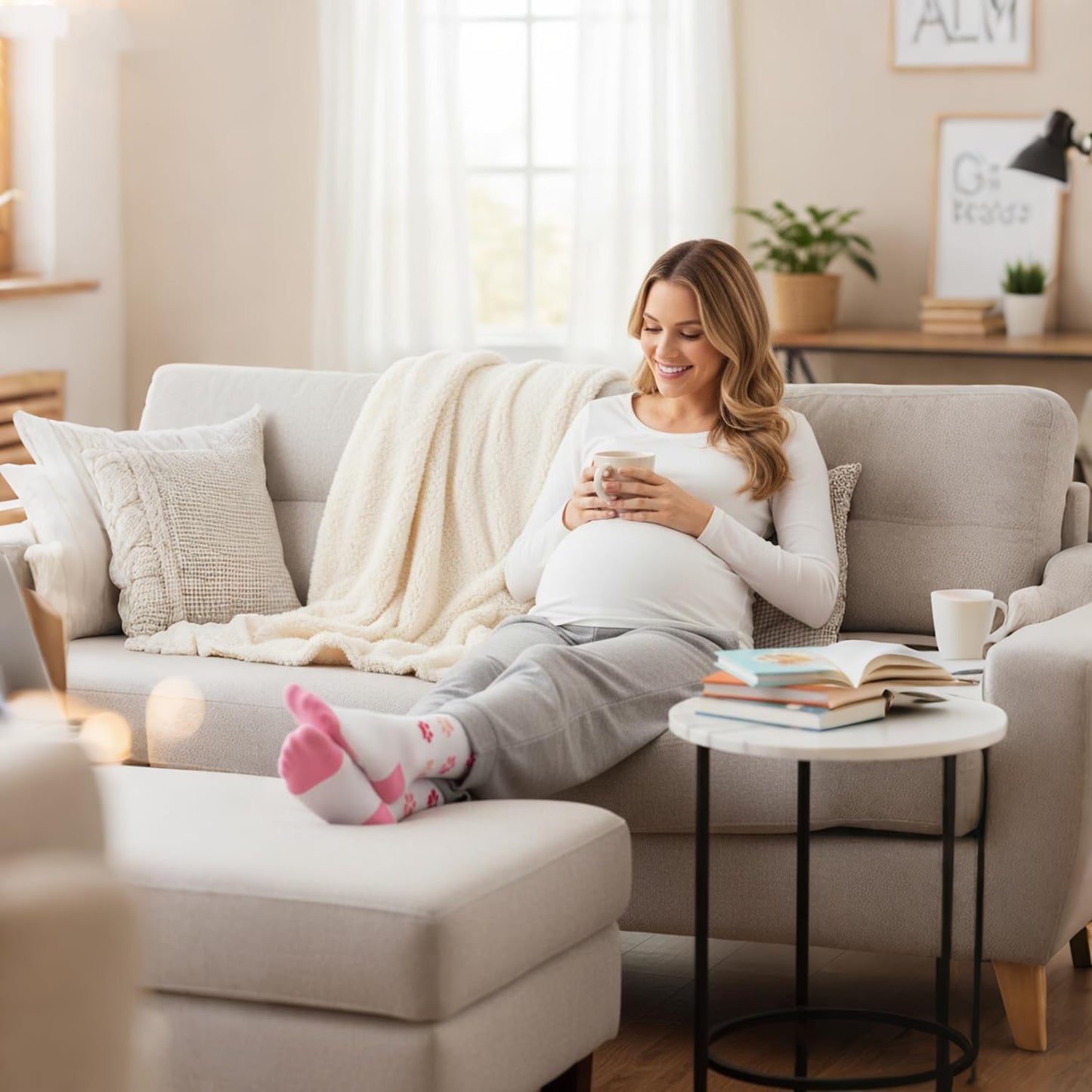 Graduated Compression Socks for Women&Men 20-30mmhg Knee High Socks Travel Hiking Running Stocking