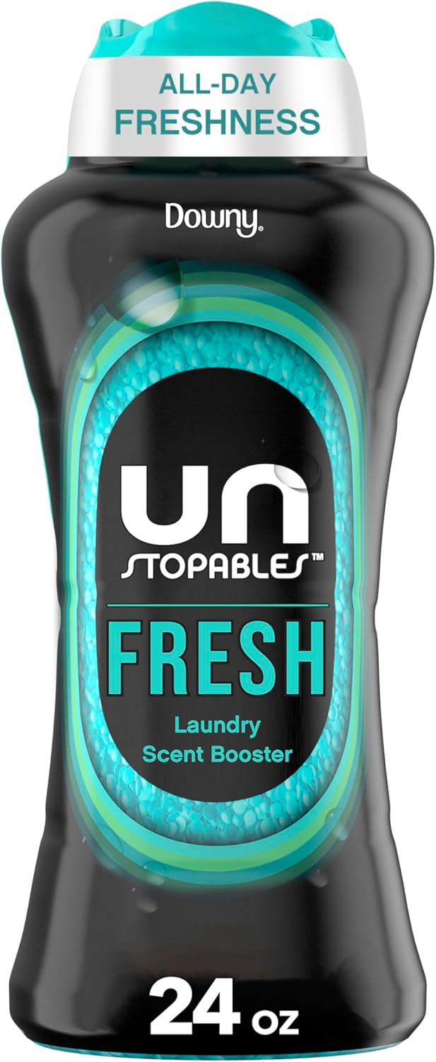 Downy Unstopables In Wash Scent Booster Beads, Fresh Scent, 24 oz, Laundry Beads for odor Protection, Downy Scent Booster Beads, Laundry Scent Boosters