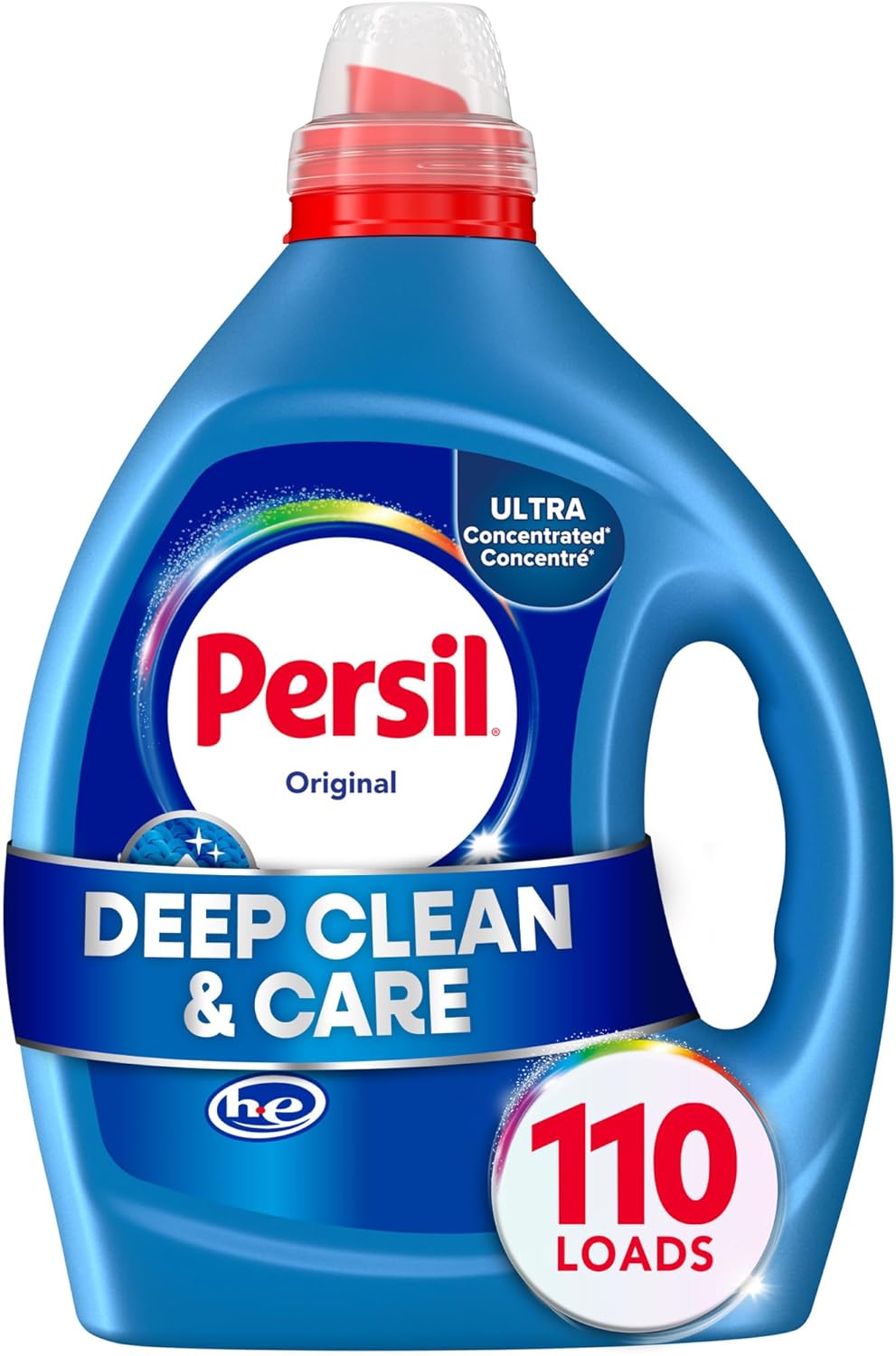 Persil Original Everyday Clean, Liquid Laundry Detergent, High Efficiency (HE), Deep Stain Removal, Ultra Concentrated, 82.5 fl oz, 110 Loads