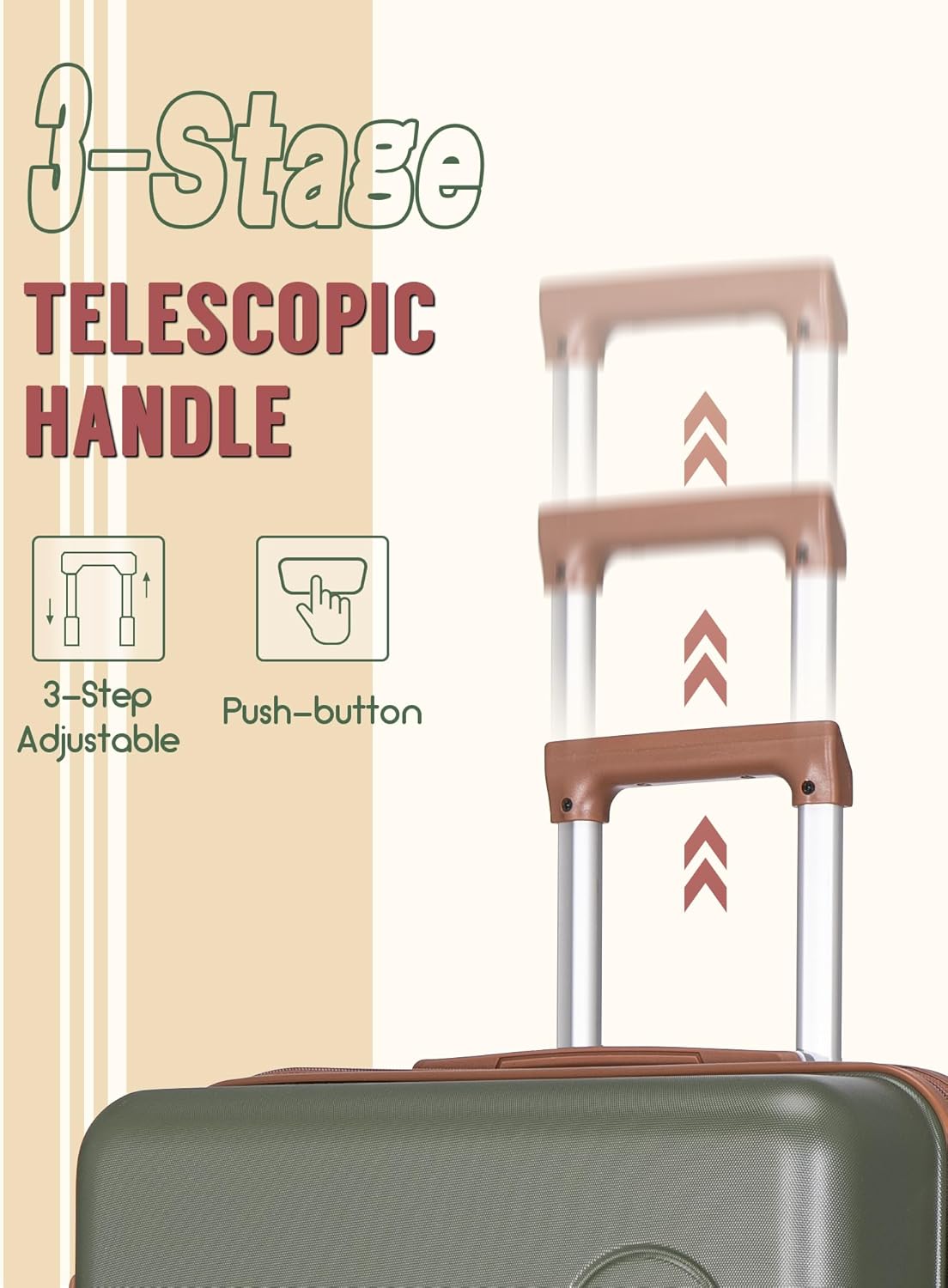 Luggage Sets 5 Piece, Suitcases with Wheels, Hardshell Suitcase Set, ABS Carry on Luggage Set with TSA Lock, Travel Luggage