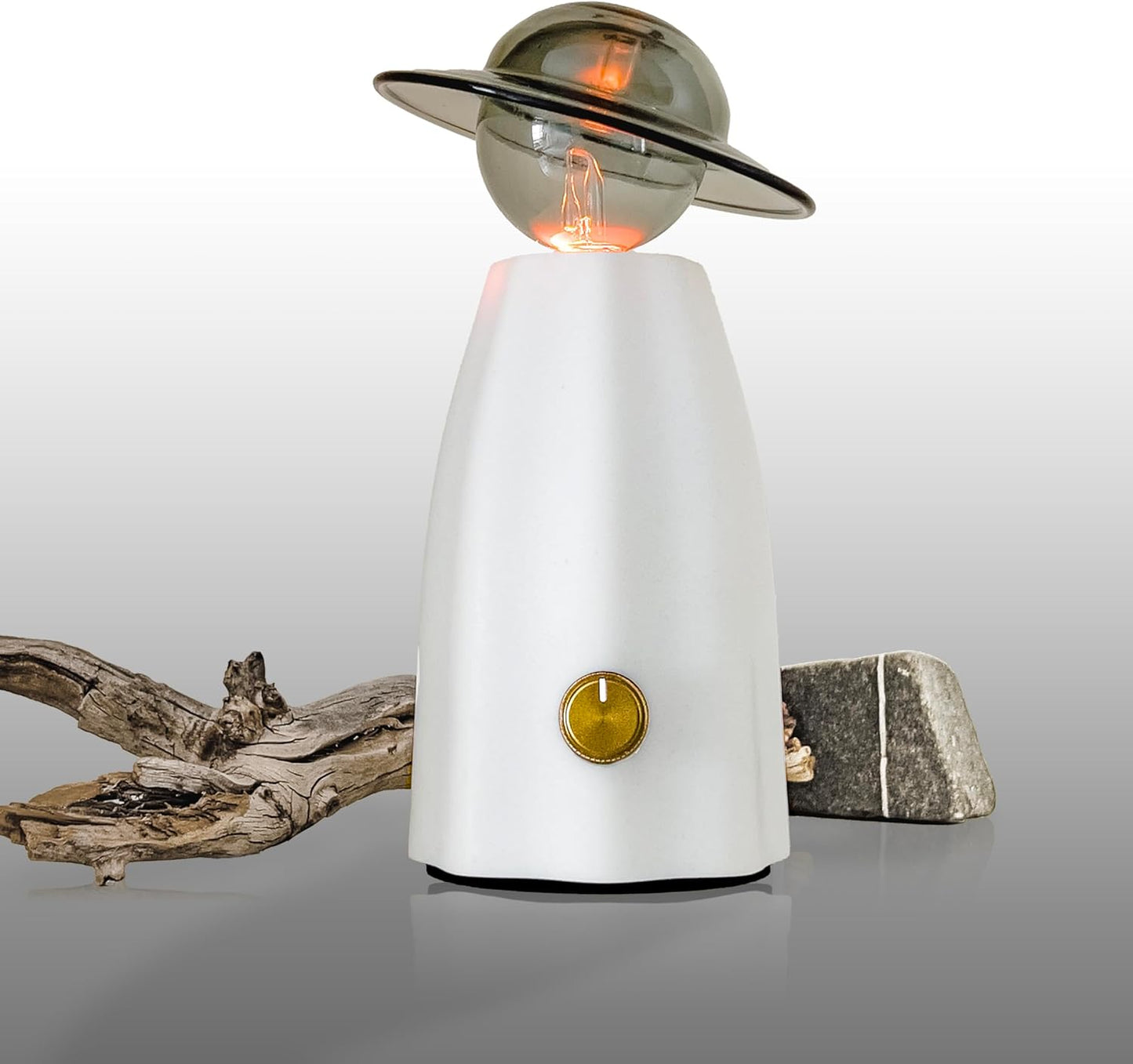 Scarecrow Glass Essential Oil Diffuser with Resin Base for Aromatherapy, Waterless Aroma Diffuser, Rechargeable & Portable Oil Nebulizer, Auto Shut-off Silent Operation Décor and Fragrance, Gift Ready