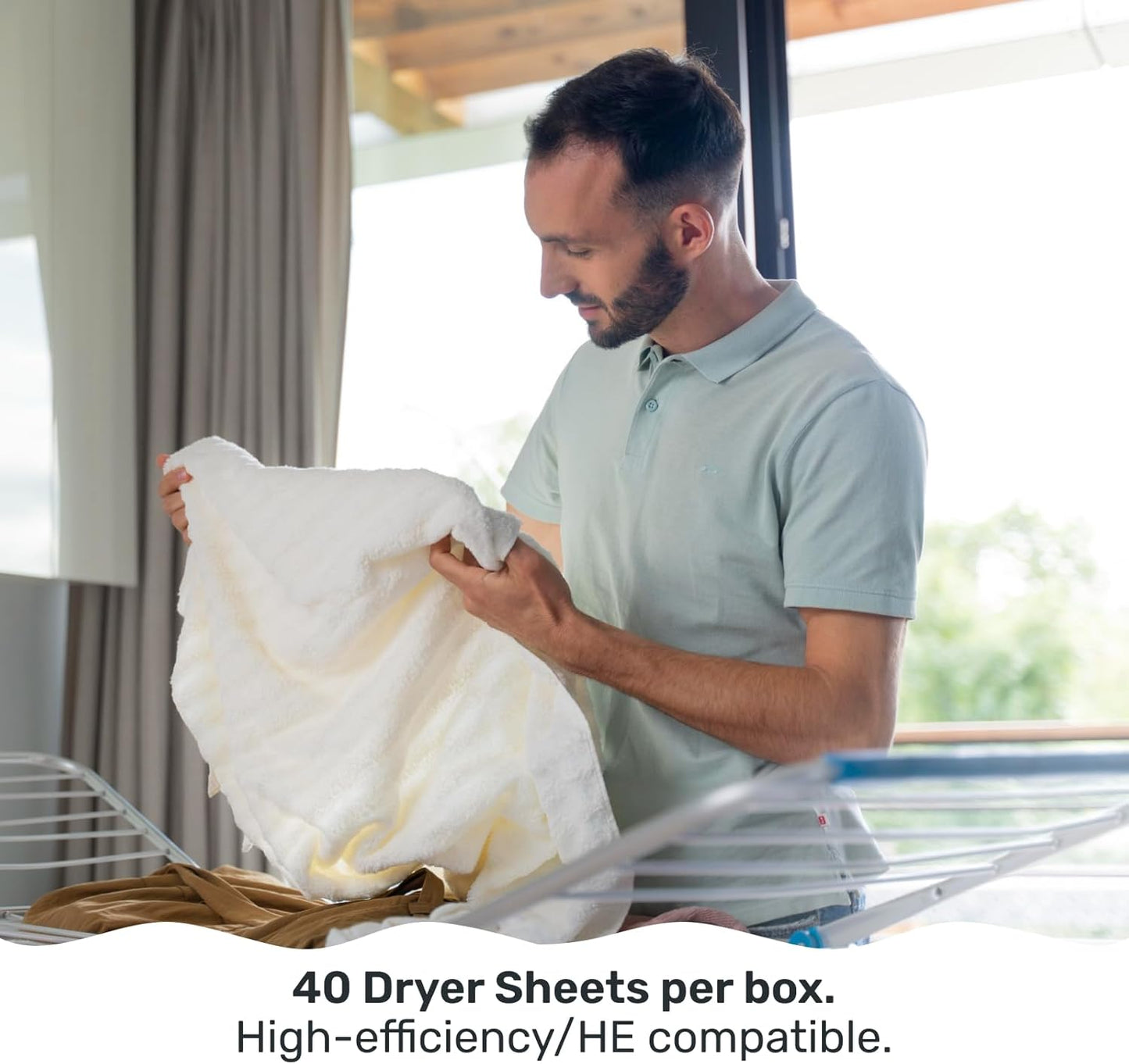 FREY Naturally Scented Dryer Sheets - Fabric Softener for Soft, Fresh & Clean Clothes (2-pack, Fragrance-free)