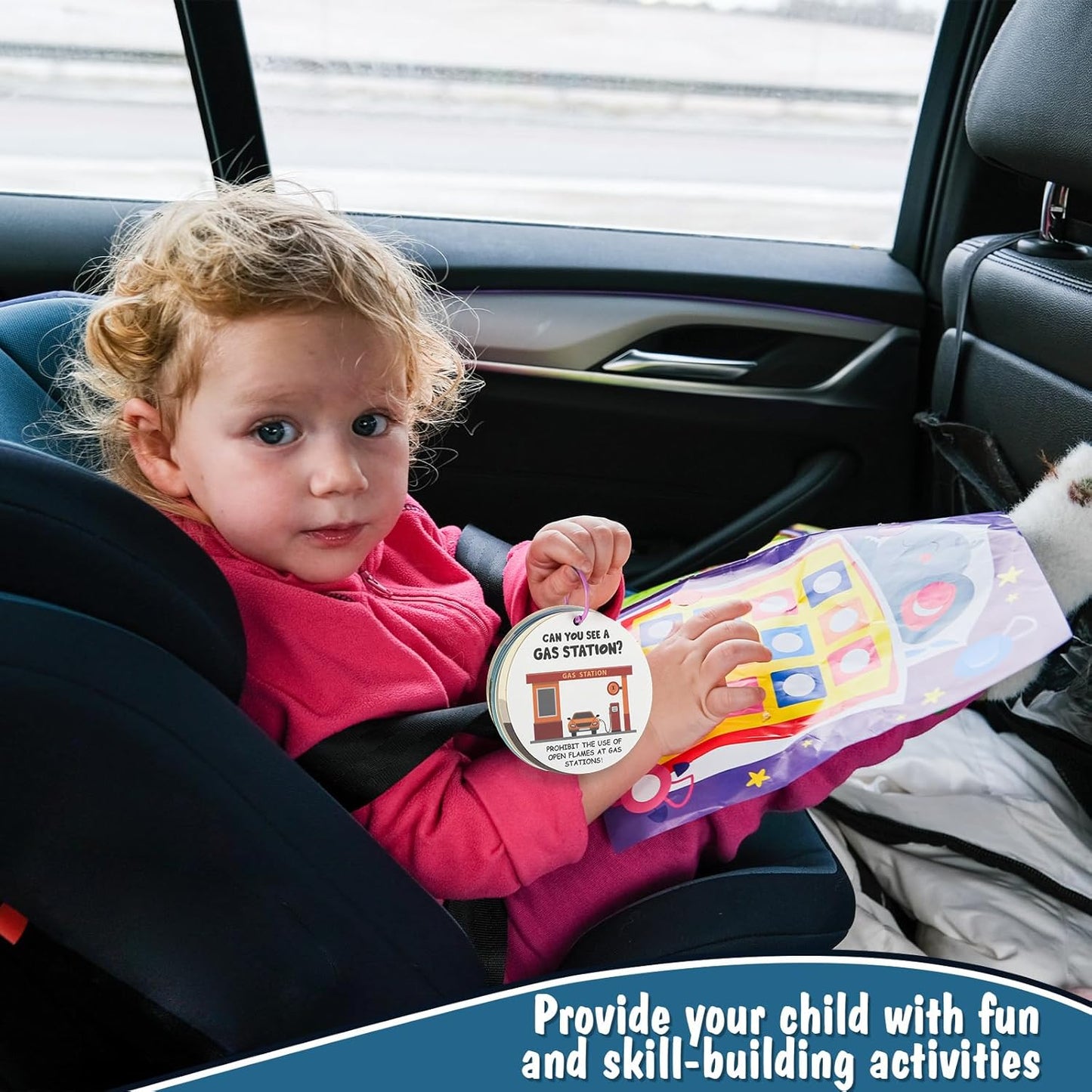 Colarr Children's Scavenger Hunt Set Include 20 Road Trip Cards Toddler Car Activities Road Trip Toys Educational Scavenger Hunt Cards Travel Games Car Ride Games for Kids