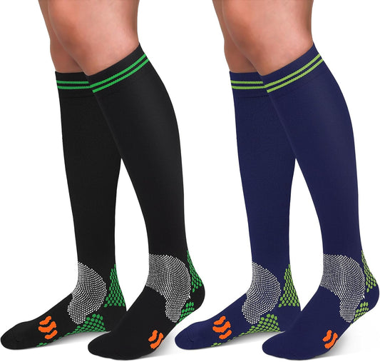 30-40mmHg Medical Graduated Compression Socks for Women&Men Circulation-Compression Stockings-Knee High Socks for Support,Hiking,Running