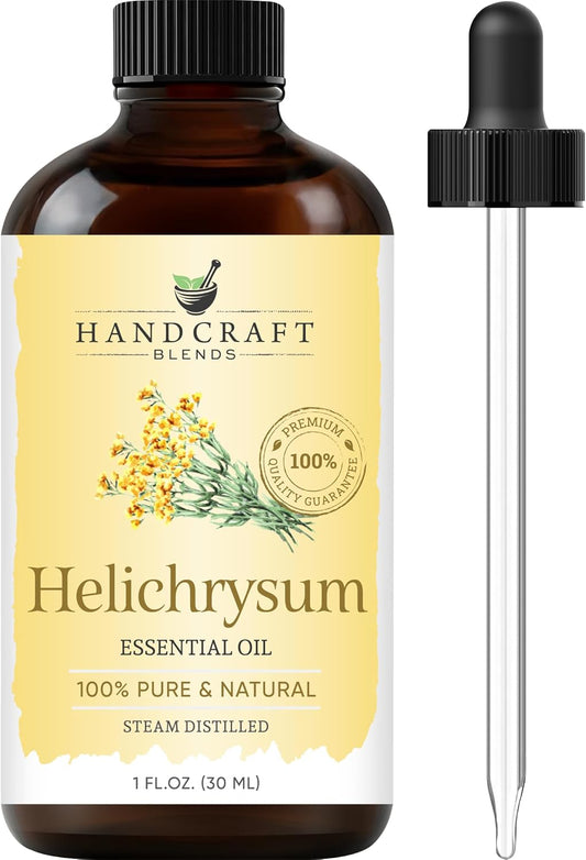 Handcraft Blends Helichrysum Essential Oil – 1 Fl Oz – 100% Pure and Natural – Premium Grade Essential Oil for Diffuser and Aromatherapy, Skin, Massage, Candle and Soap Making Fragrance