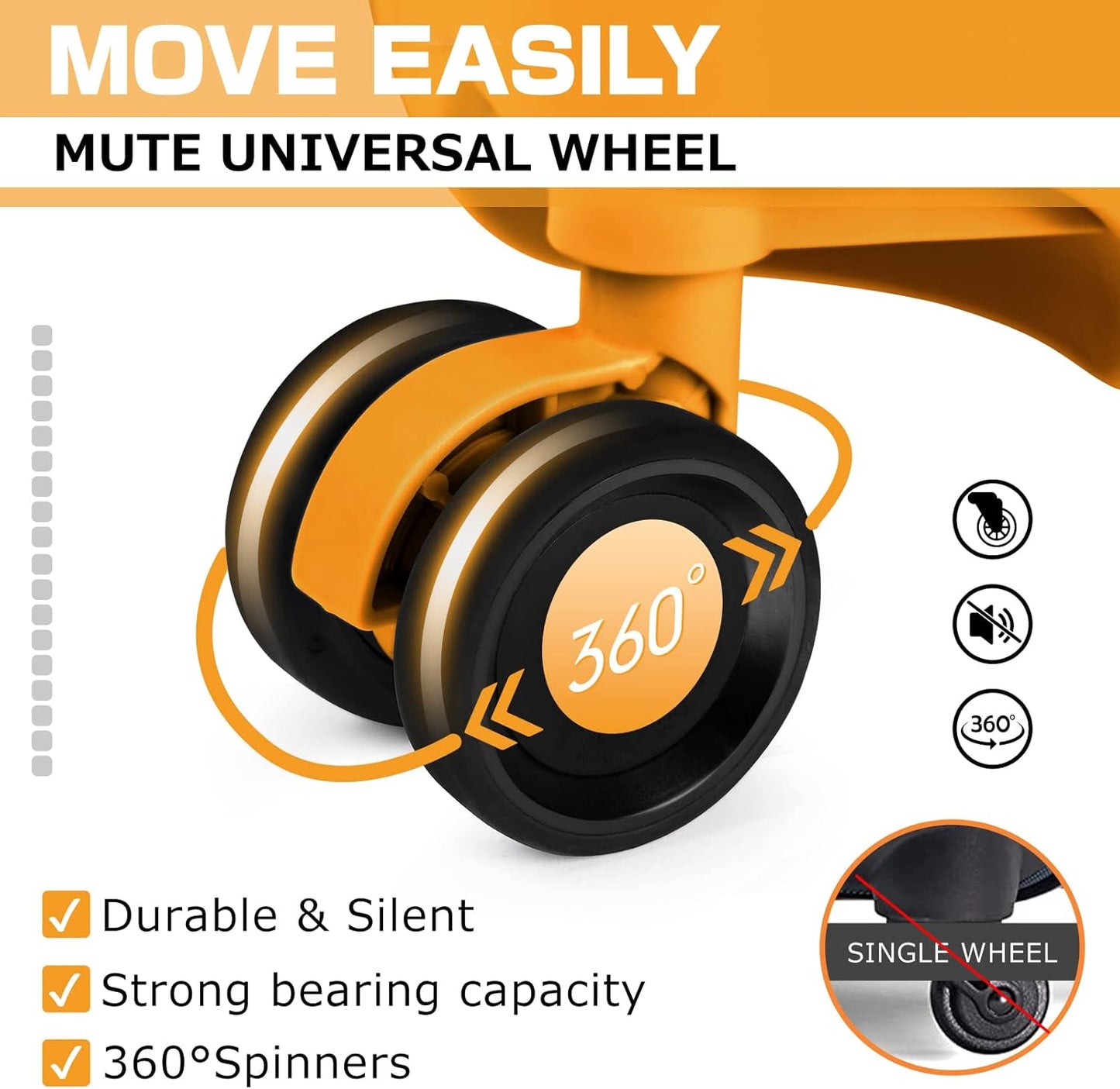 AnyZip Luggage PC+ABS Aluminum Frame Zipperless Checked Luggage Hard Shell Suitcase with TSA Lock Double Spinner Wheels 24 Inch Orange