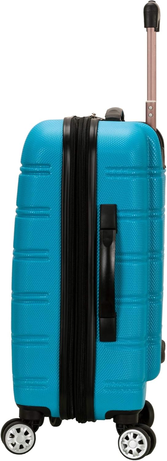 Rockland Melbourne Hardside Expandable Spinner Wheel Luggage, Turquoise, Carry-On 20-Inch