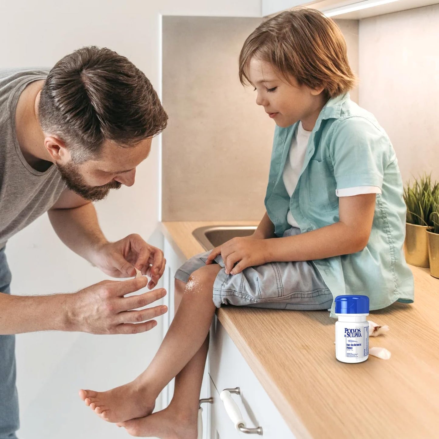 Antibiotic Powder with Bacitracin, First Aid Pain Relief, Healing Wound Seal Powder, Essential Wound Care Medicine for Travel, Effective Healing and Protection, 7.5g, 6-Pack