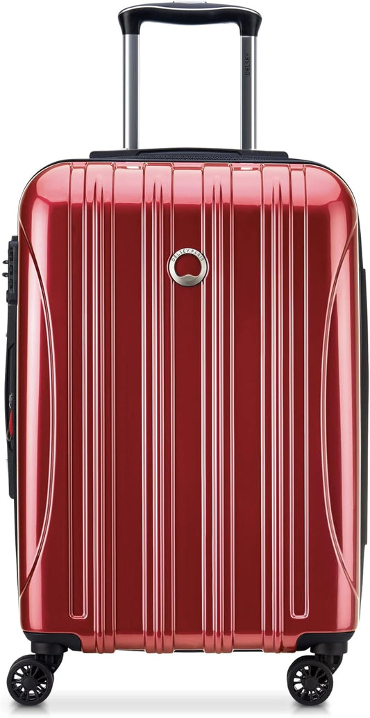 DELSEY PARIS Helium Aero Hardside Expandable Luggage with Spinner Wheels, Brick Red, Carry-On 21 Inch