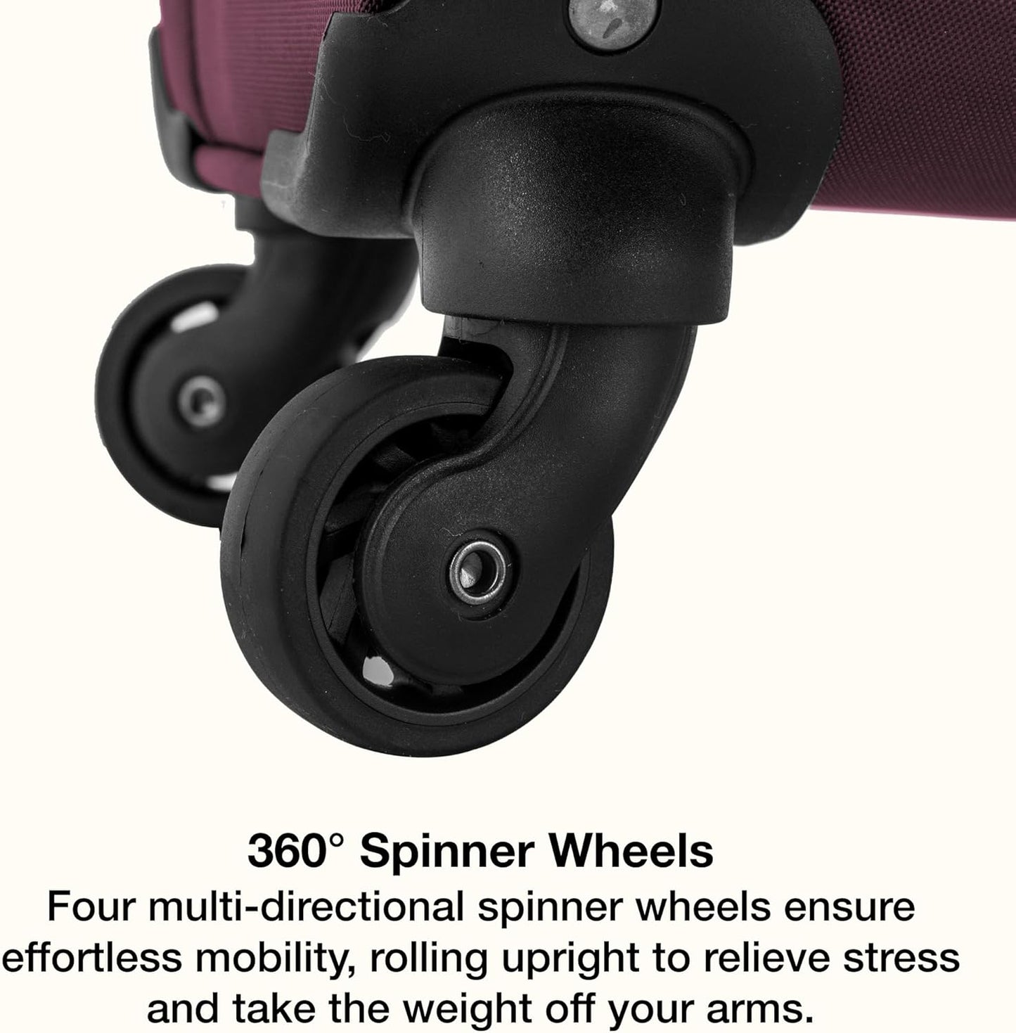 U.S. Traveler Anzio Softside Expandable Spinner Luggage, Burgundy, 2-Piece Set (22/30)