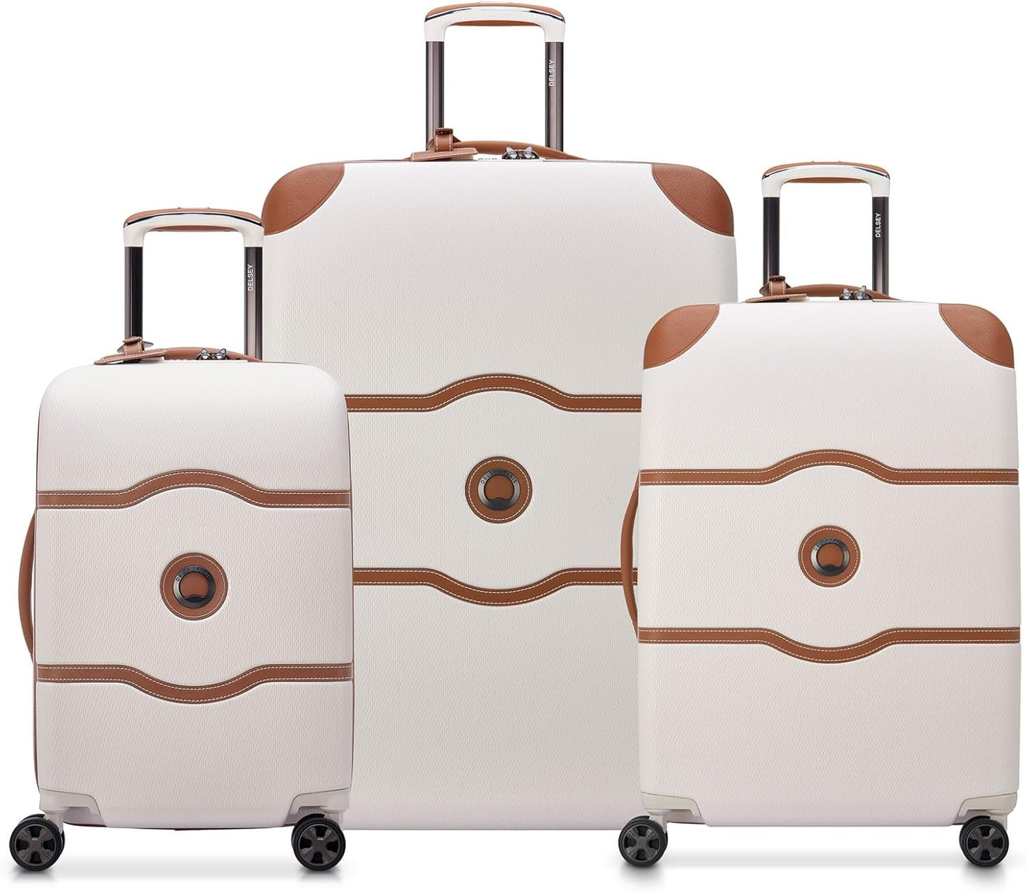 DELSEY PARIS Chatelet Air 2.0 Hardside Luggage with Spinner Wheels, Angora, 3 Piece Set, (19/24/28)