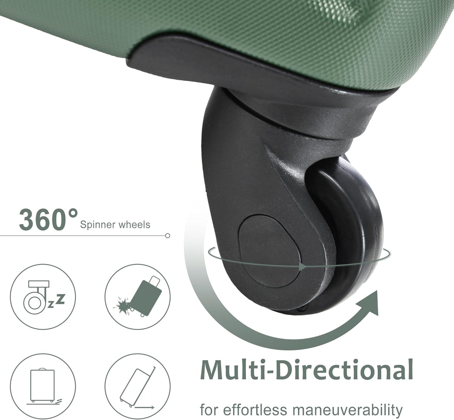 20in Carry On Luggage Hardshell Suitcase with Spinner Wheels Lightweight Lugagge Design Waterproof Durable for Travel (Sky Blue)