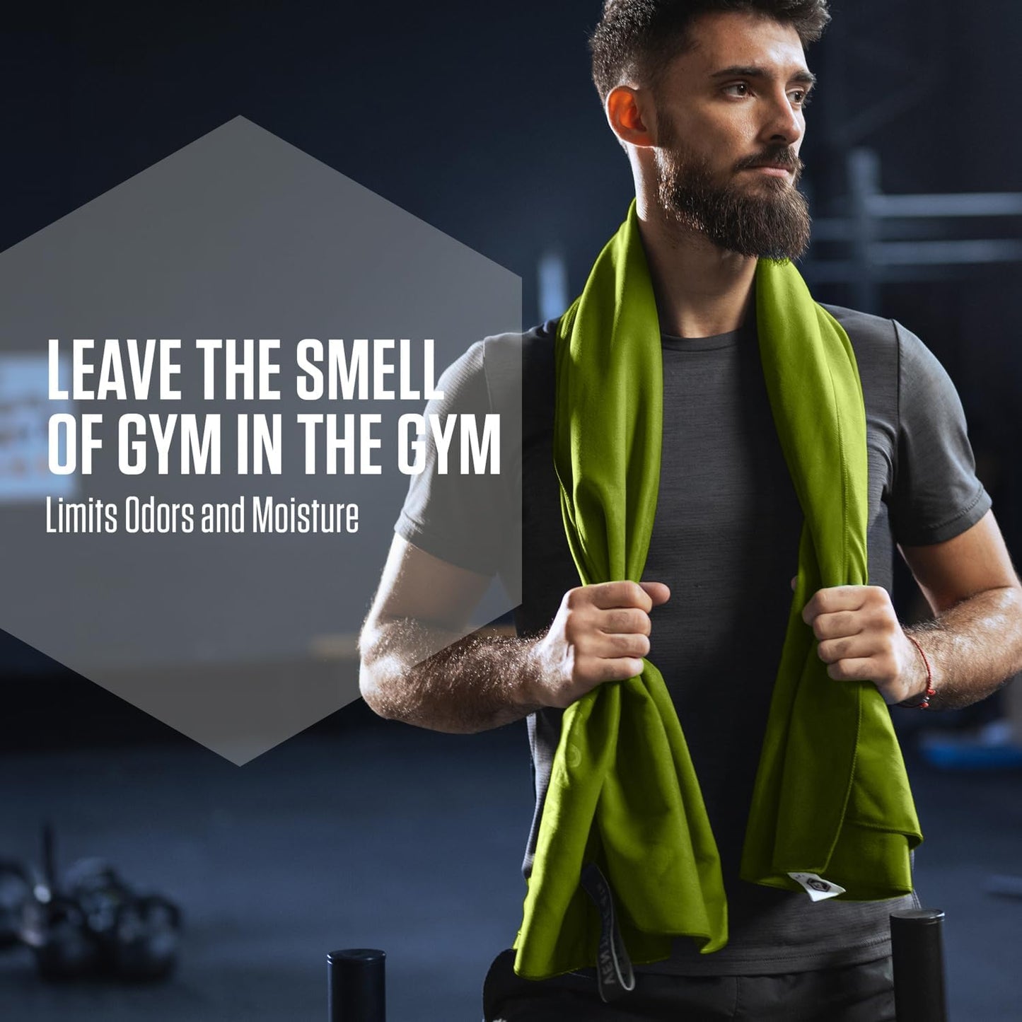 VENTURE 4TH Quick Dry Towel. Microfiber Travel Towel Ideal for Camping, Hiking, Backpacking, Gym. Lightweight & Fast Drying Travel Towels for Body. Compact & Easy to Pack - Lime Large