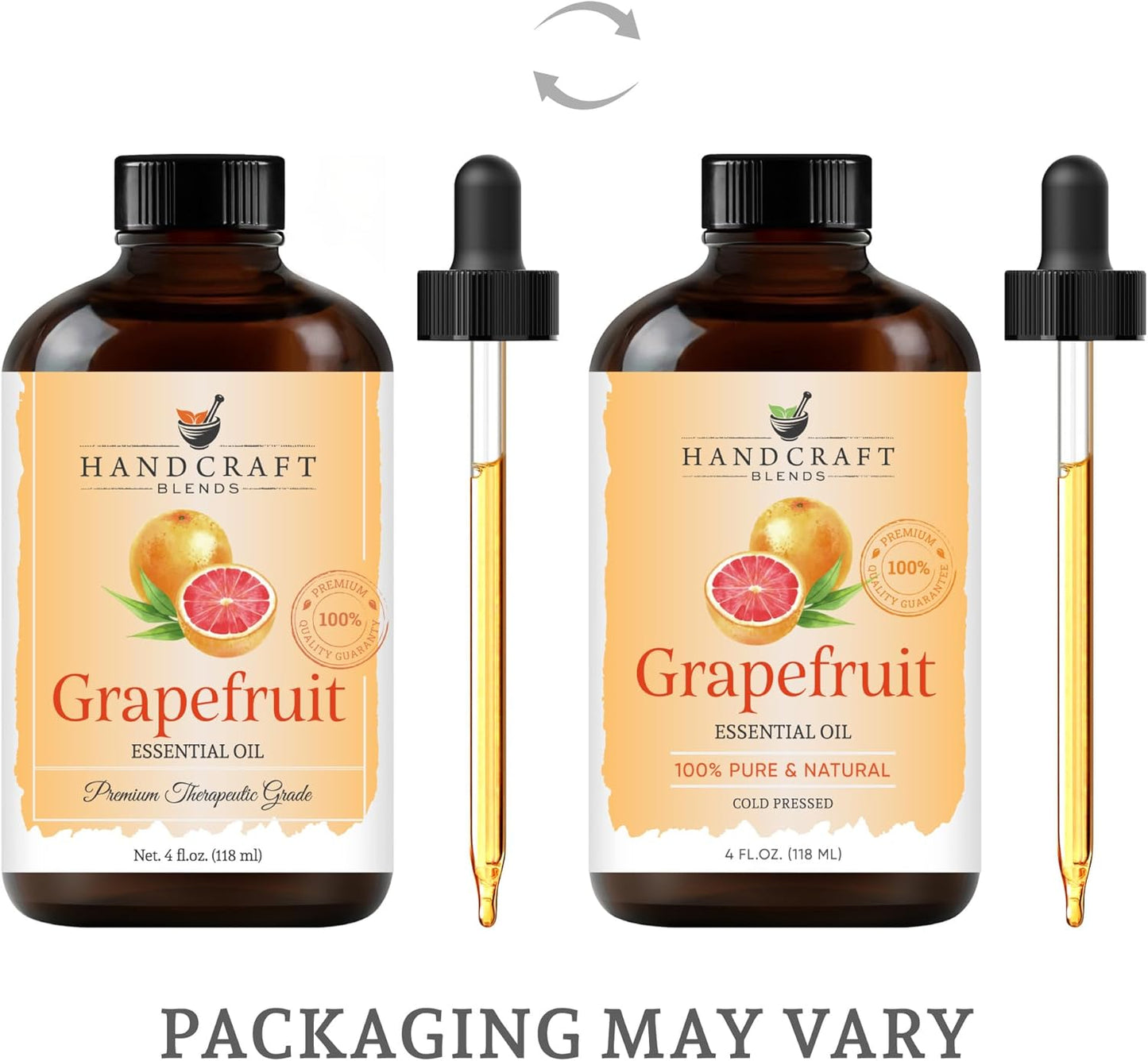 Handcraft Blends Grapefruit Essential Oil – Huge 4 Fl Oz – 100% Pure and Natural – Premium Grade Essential Oil for Diffuser and Aromatherapy, Skin, Massage, Candle and Soap Making Fragrance