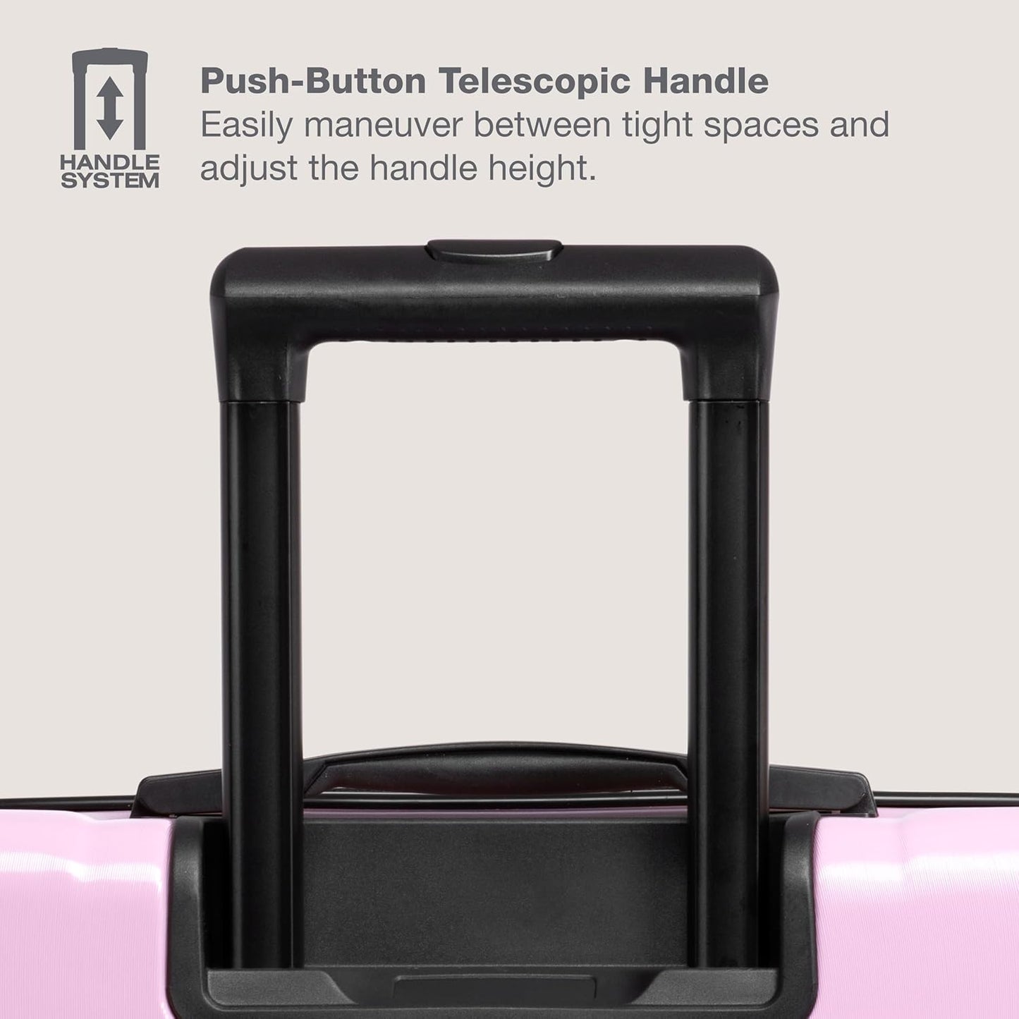 U.S. Traveler Boren Hardside Spinner Luggage With Aluminum Handle, Lavender, 2-Piece Set