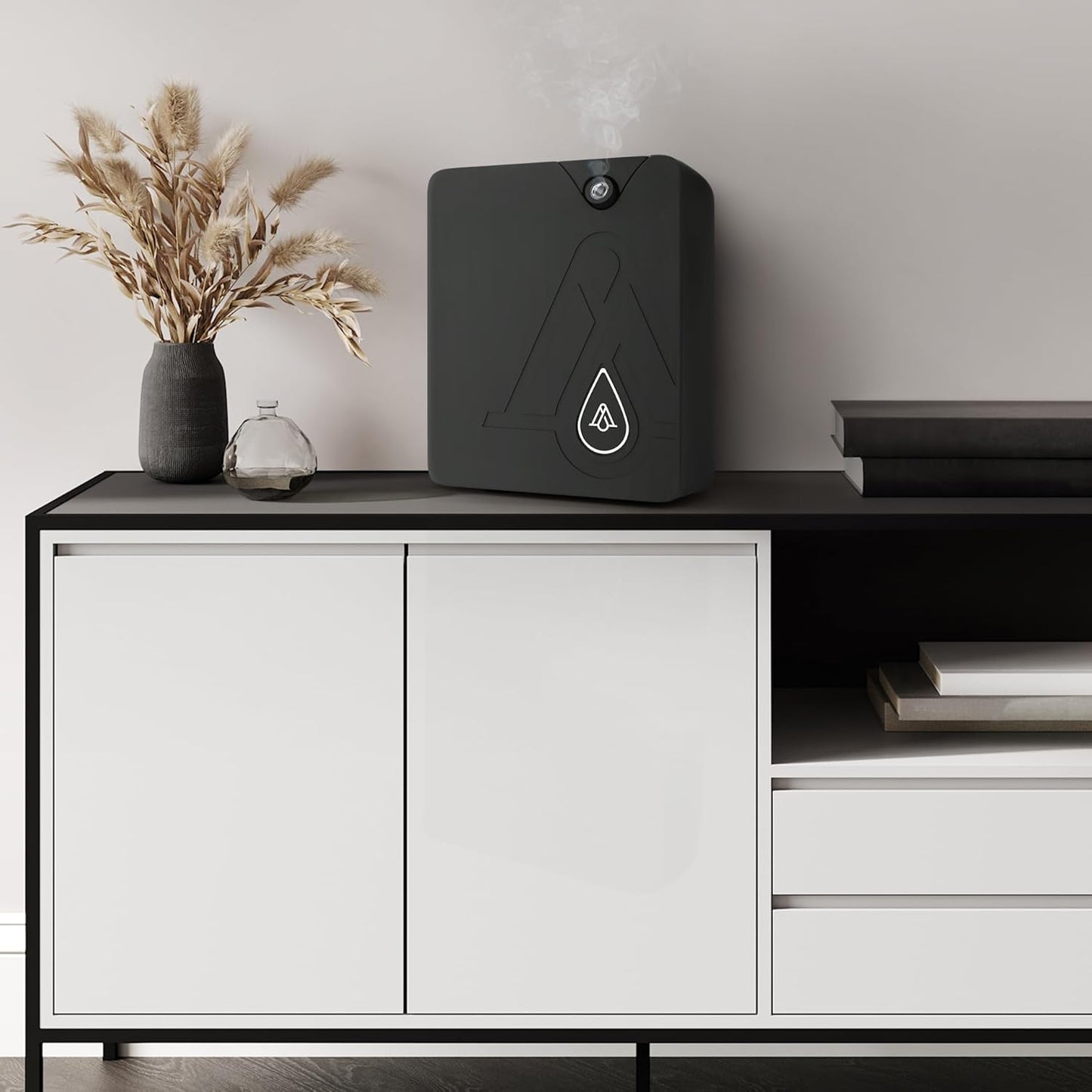 AromaPlan Smart Scent Air Machine for Home + 2 Fragrances– Smart Cold Air Technology, Hotel Collection Diffuser, Waterless Whole House Scent Diffuser with Top Picks Fragrance Kit, Black