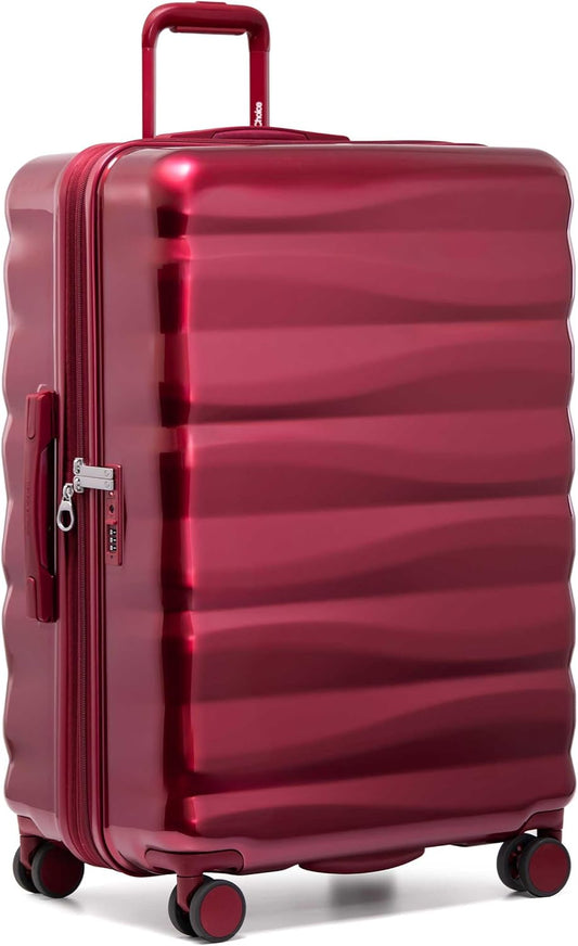 Traveler's Choice Edinburgh II Hardside Spinner Luggage with TSA Lock, Red, 29" Large
