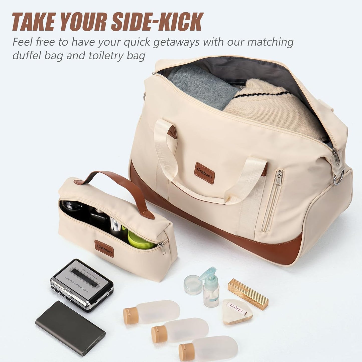 Carry On Luggage Sets 3 Piece, 20 Inch Luggage 22x14x9 Airline Approved with Wheels and TSA Lock, ABS Lightweight Hardshell Travel Suitcase Set with Duffel Bag Travel Bag for Men Women