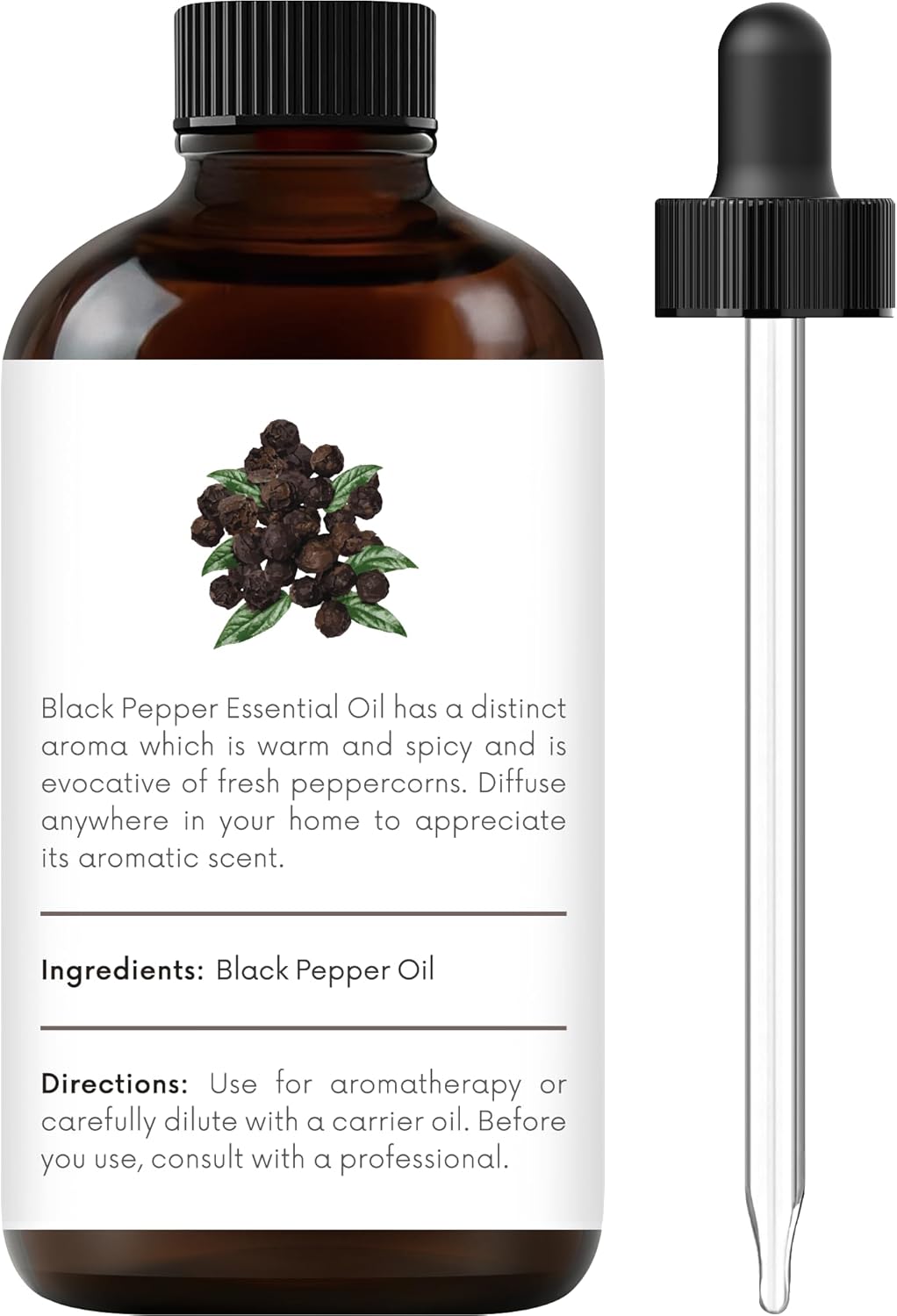 Handcraft Blends Black Pepper Essential Oil – 1 Fl Oz – 100% Pure and Natural – Premium Grade Essential Oil for Diffuser and Aromatherapy, Skin, Massage, Candle and Soap Making Fragrance