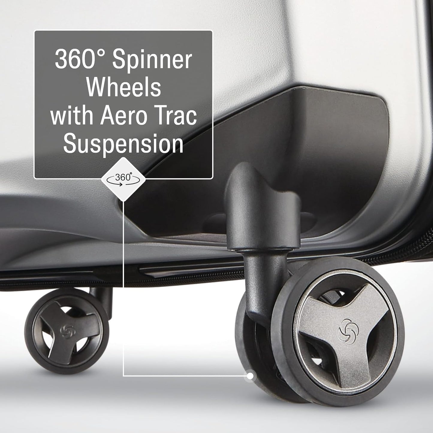 Samsonite Octiv Lightweight Hardshell 28-Inch Large Checked Luggage - Durable & Impact Resistant, 360° Aero Trac Spinner Wheels, Adjustable Telescopic Handle, Expandable, TSA Approved Lock - Silver