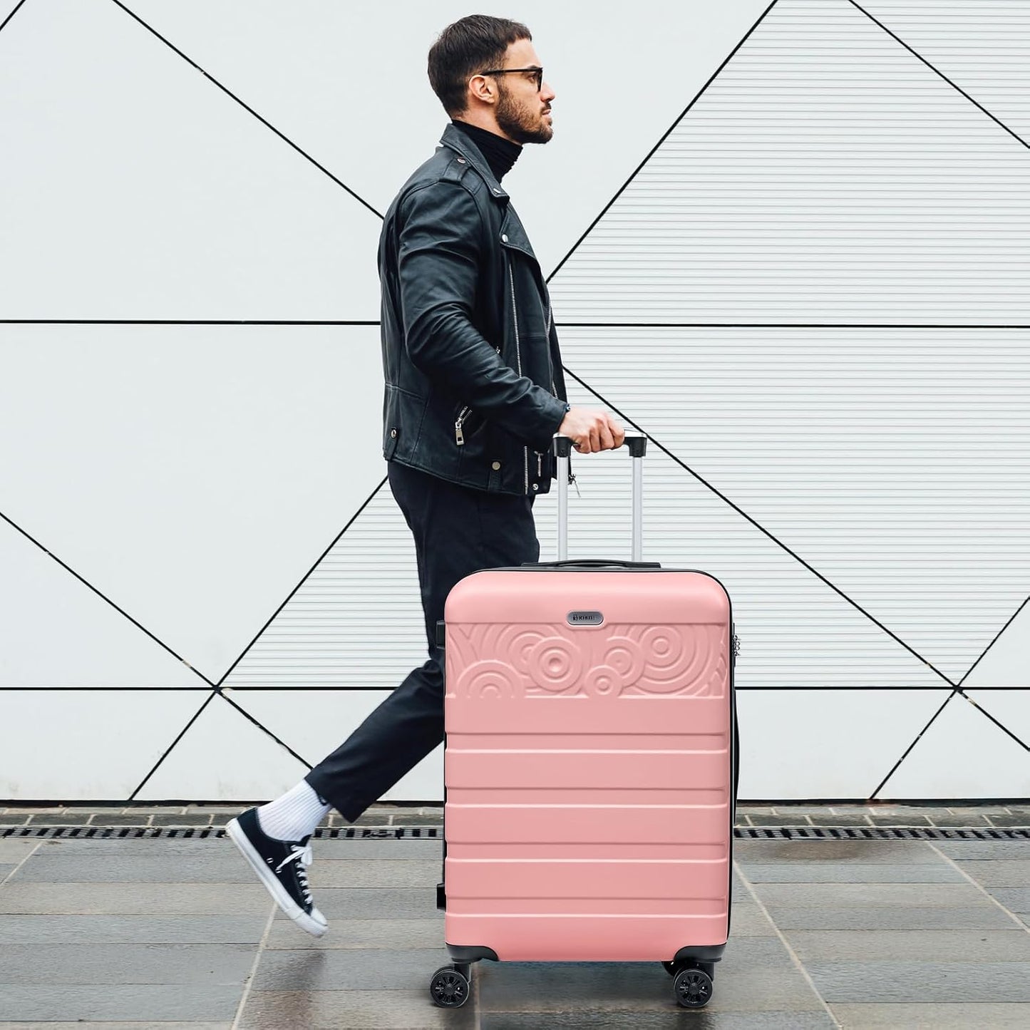 Krute Luggage 28 Inch Suitcase With Wheels Large Hard Shell Suitcases Lightweight PC ABS TSA Lock Checked Luggages