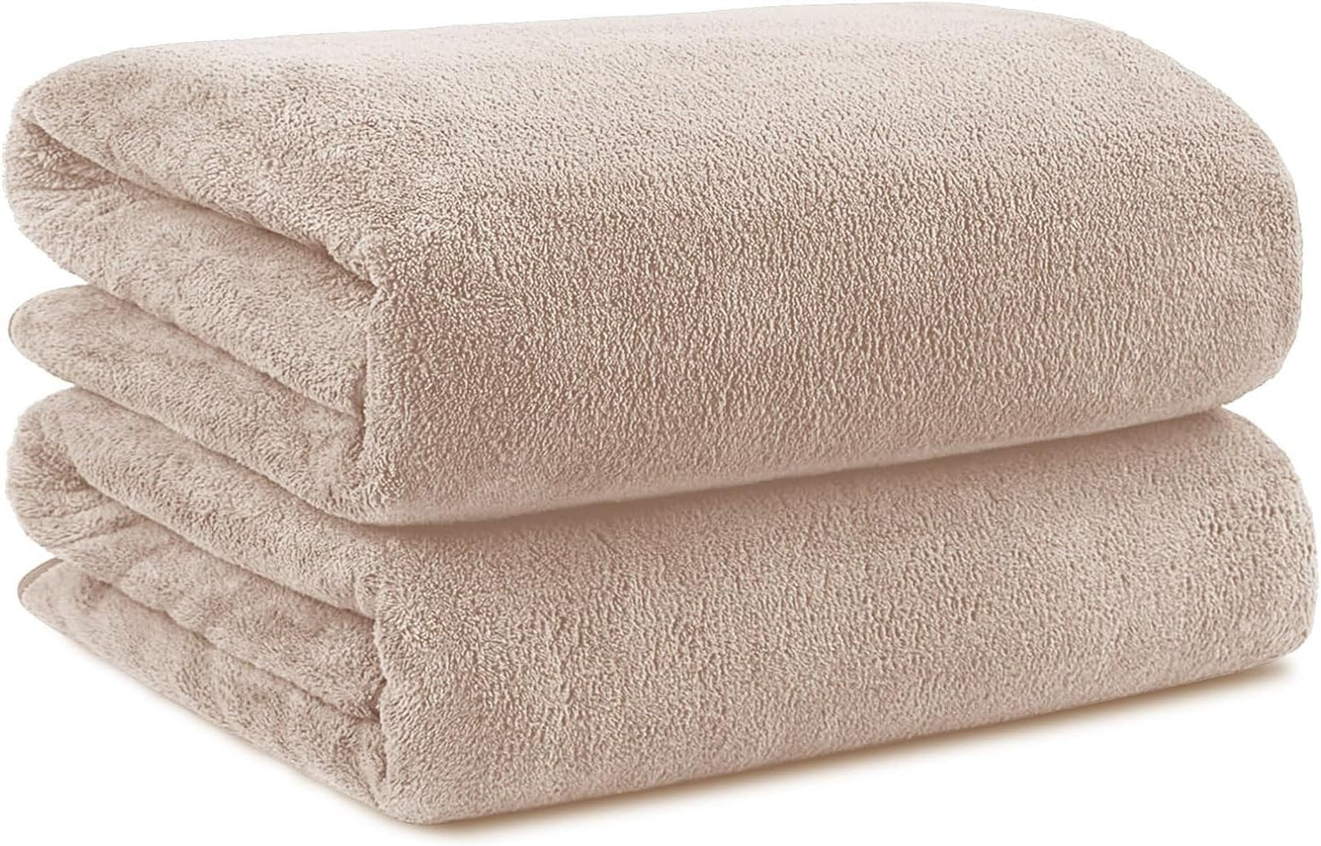 Orighty Microfiber Bath Towels Pack of 2(27'' x 54'') - Soft Feel, Highly Absorbent, Quick Drying for Body, Sport, Yoga, SPA, Fitness - Brown