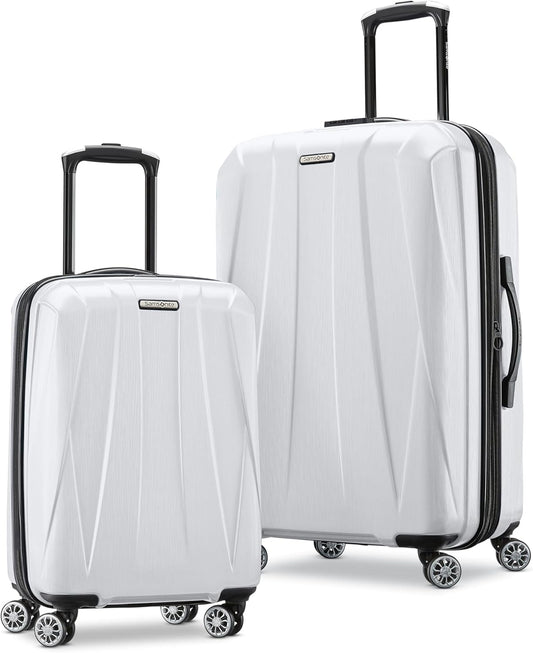 Samsonite Centric 2 Hardside Expandable Luggage with Spinners | Snow White | 2PC SET (Carry-on/Medium)
