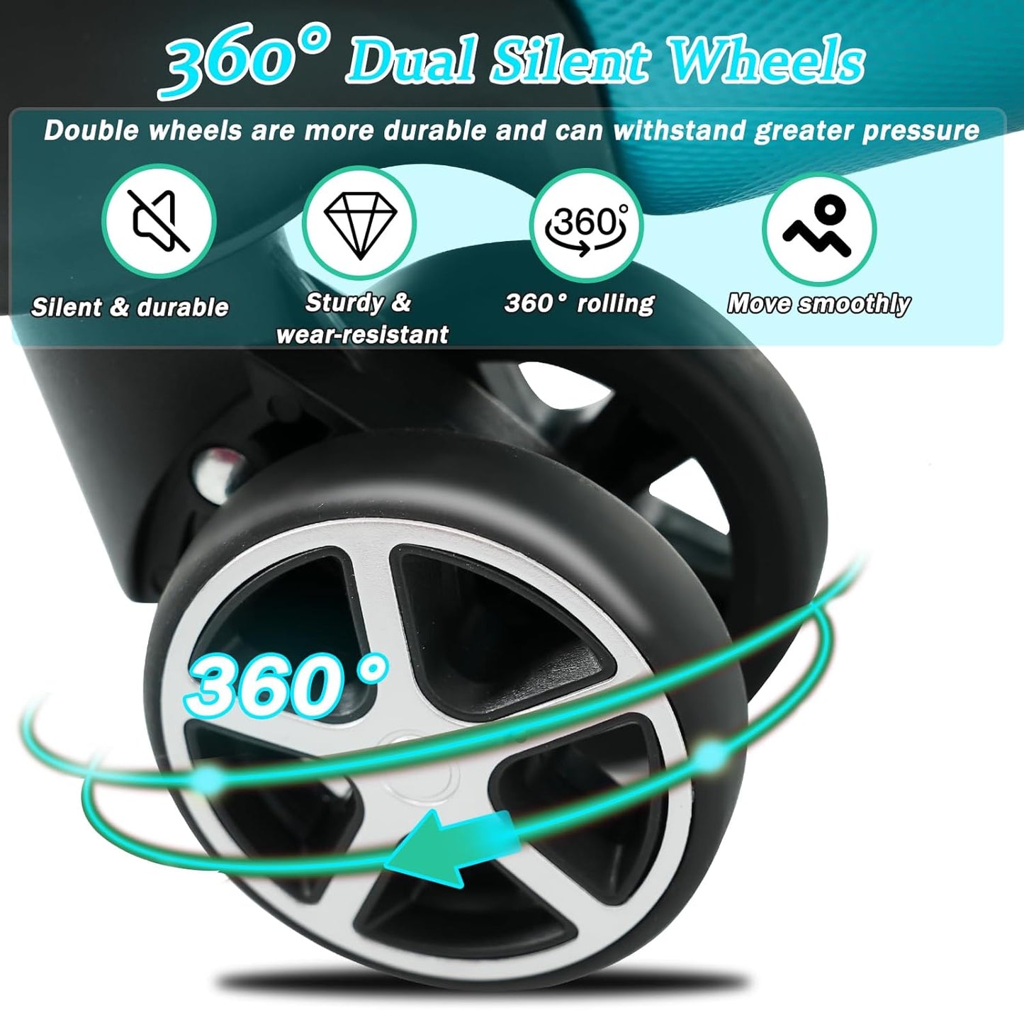 Merax Luggage Set 13 Piece, Hardshell ABS Suitcases with 8 Silent Spinner Wheels, Durable and Lightweight Travel Luggage for Family Trips, Blue