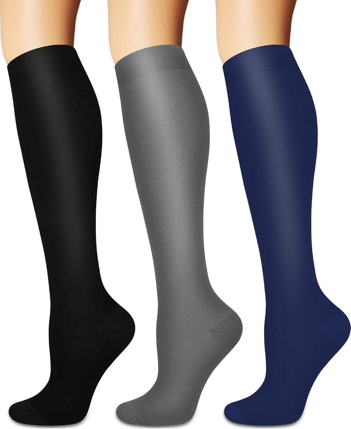 Compression Socks for Women and Men Circulation (3 Pairs) is Best Support for Running Athletic Cycling Hiking