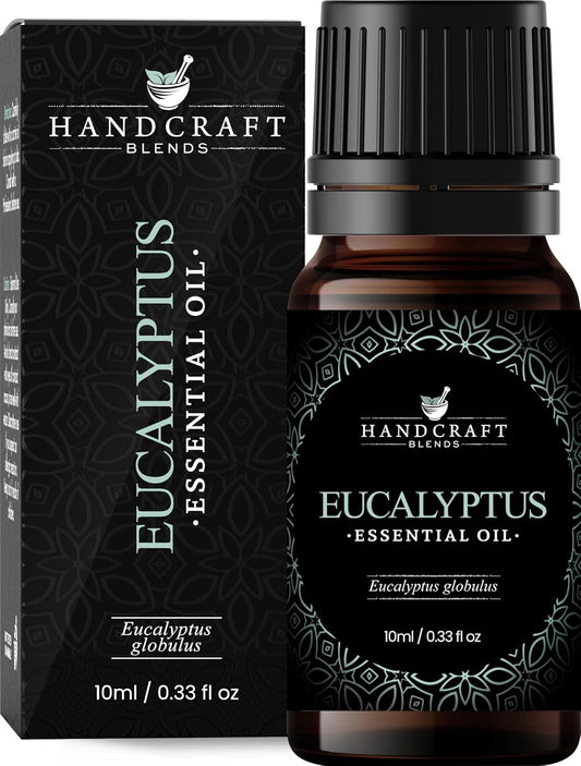 Handcraft Blends Eucalyptus Essential Oil – 0.33 Fl Oz – 100% Pure and Natural – Premium Grade Essential Oil for Diffuser and Aromatherapy, Skin, Massage, Candle and Soap Making Fragrance