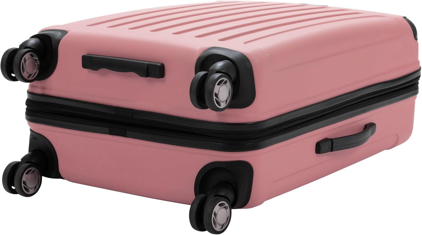Kenneth Cole Reaction Renegade Luggage Expandable 8-Wheel Spinner Lightweight Hardside Suitcase, Peony, 20-Inch Carry On