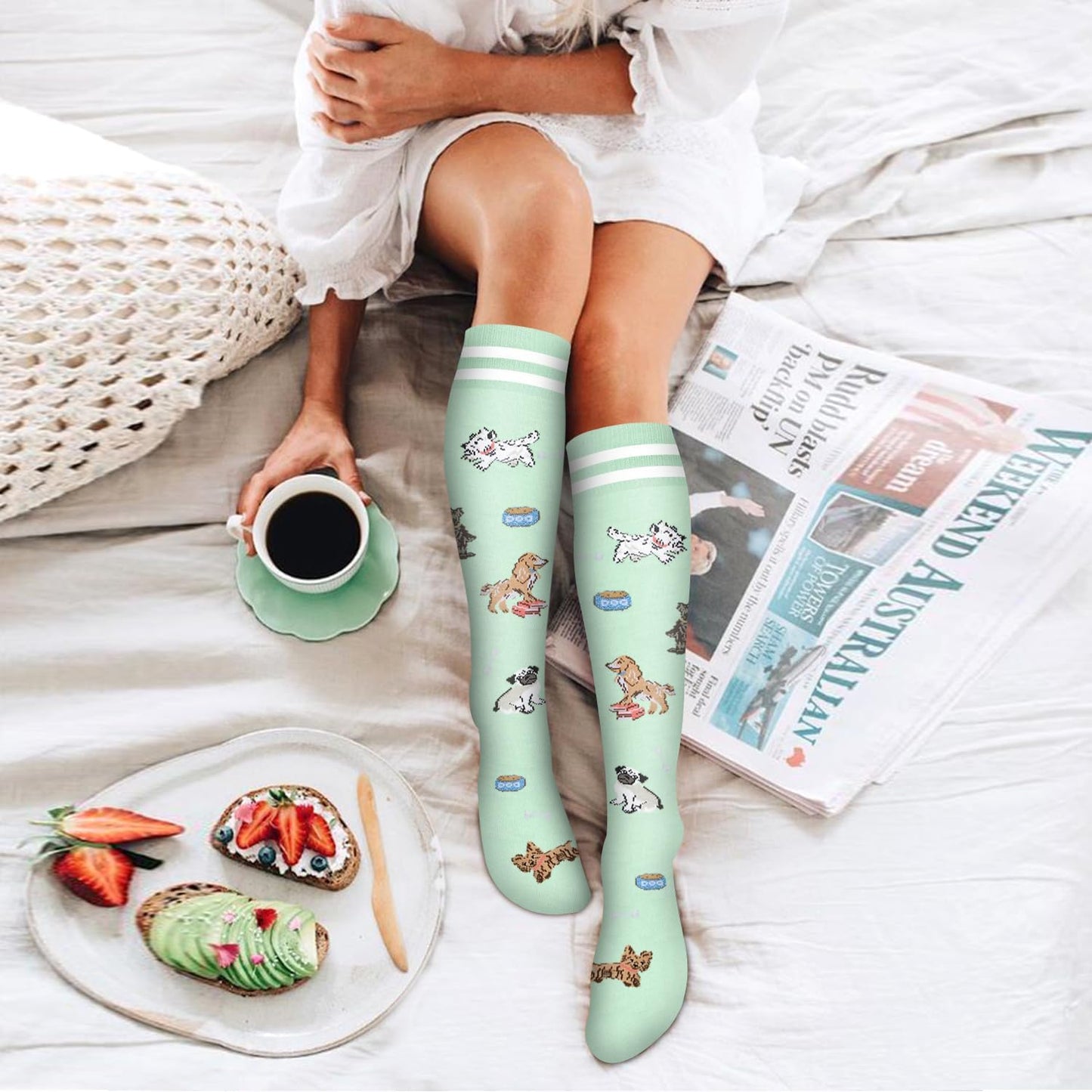 6 Pack Copper Compression Socks for Women and Men Circulation-Best Support for Medical, Running,Nursing,Athletic