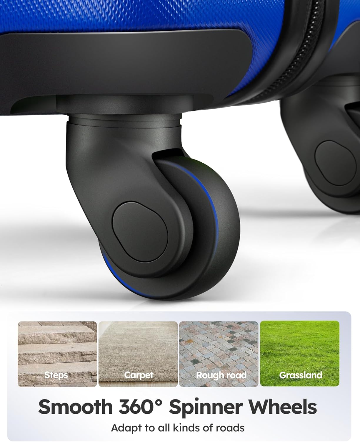 Suitour Luggage Sets 2 piece Carry on and Checked Luggage,Suitcases with Wheels 20/24 inch