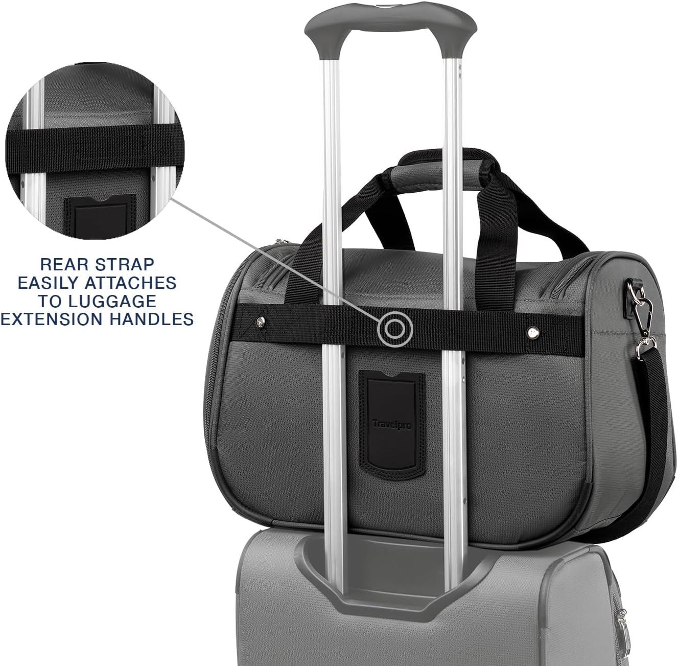 Travelpro Maxlite 5 Softside 2pc Set Expandable Carry On Luggage with 4 Spinner Wheels/Soft Underseat Tote, Lightweight Suitcase, Men and Women, Shadow Grey