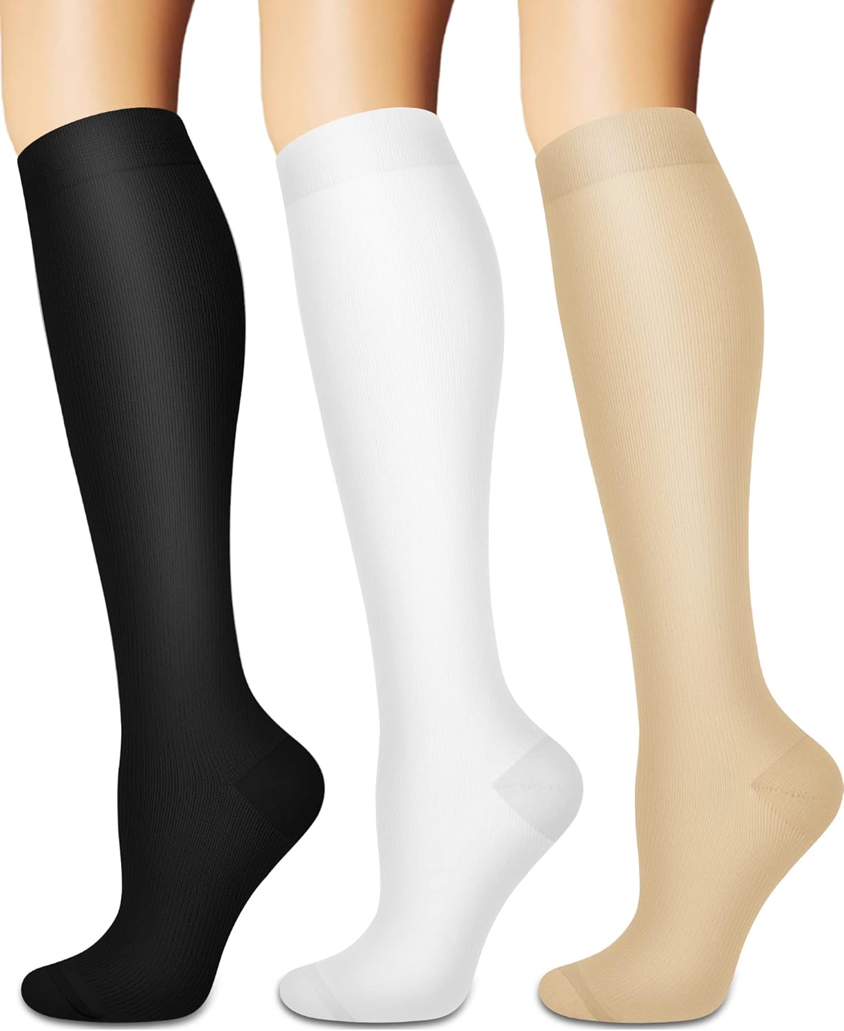 Compression Socks for Women and Men Circulation (3 Pairs) is Best Support for Running Athletic Cycling Hiking