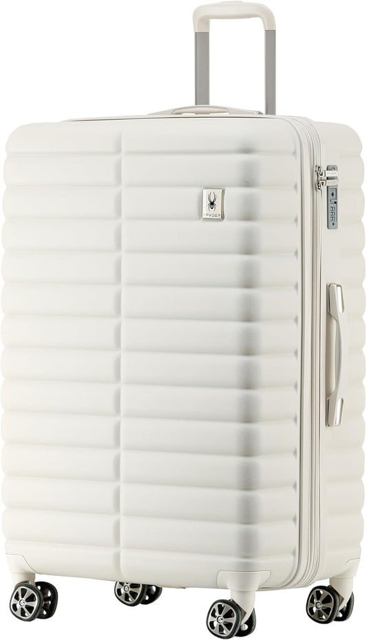 Spyder 29" Hardside Large Checked Luggage, Durable Lightweight Hardshell Suitcase with 360° Spinner Wheels, Expandable for up to 15% More Space, TSA Approved Lock, Vanilla