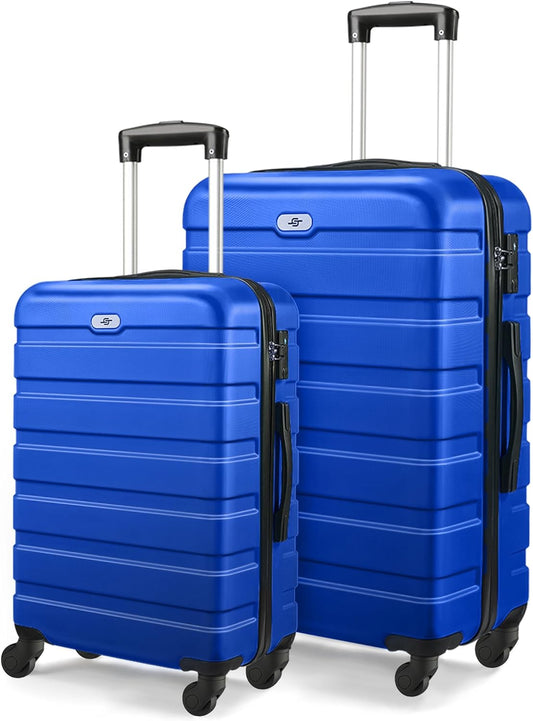 Suitour Luggage Sets 2 piece Carry on and Checked Luggage,Suitcases with Wheels 20/24 inch