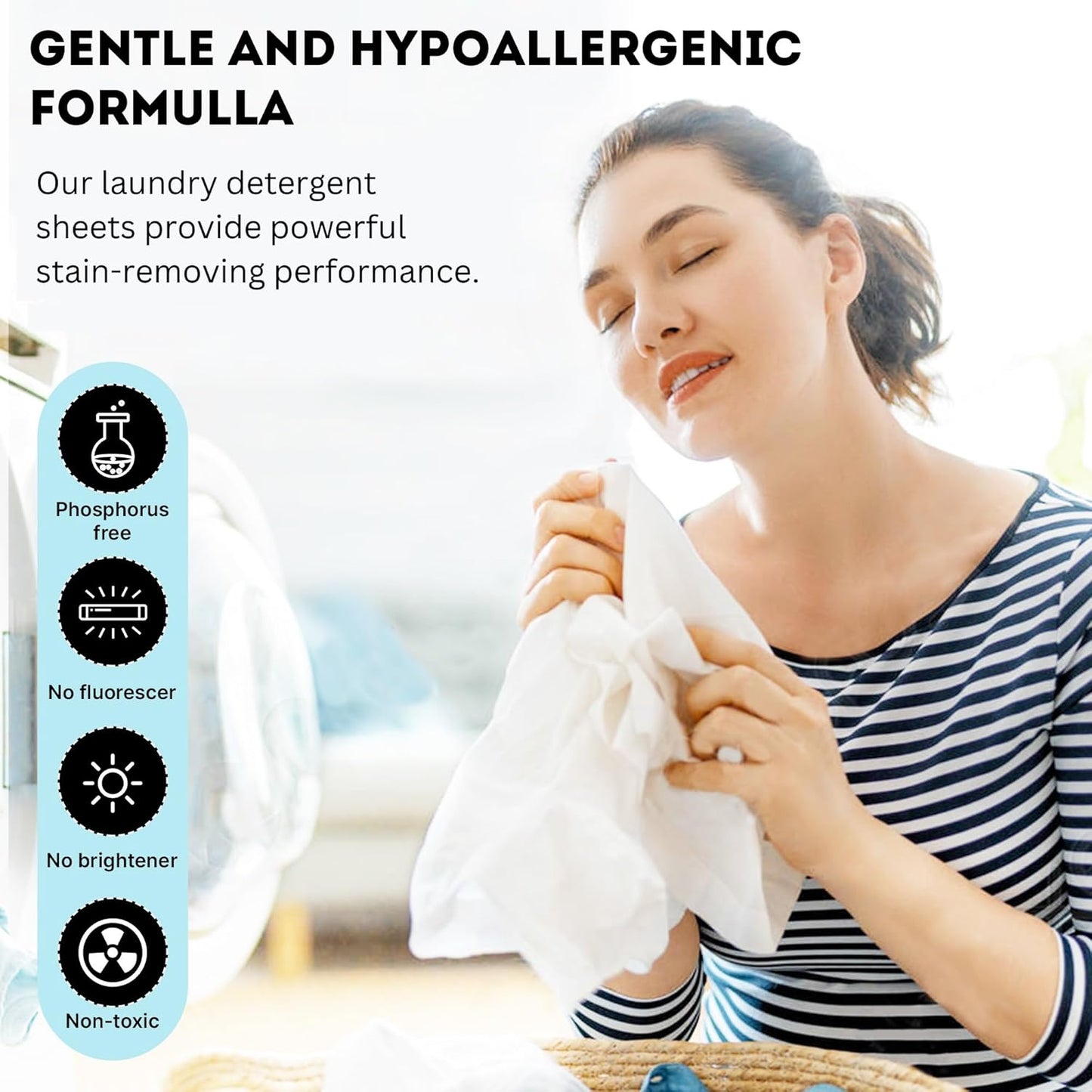 Eco Roots Laundry Detergent Sheets – 64 Loads Eco-Friendly Fresh Breeze Laundry Sheets, Travel Size, Biodegradable & Hypoallergenic – Zero-Waste Detergent Alternative