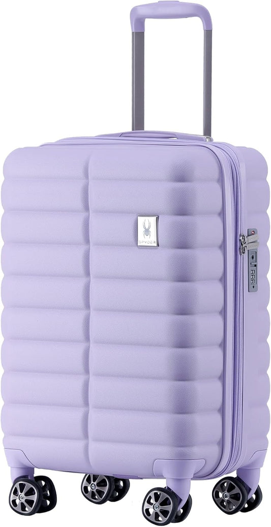 Spyder 20" Hardside Carry-On Luggage, Durable Lightweight Hardshell Suitcase with 360° Spinner Wheels, Expandable for up to 20% More Space, TSA Approved Lock, Lilac