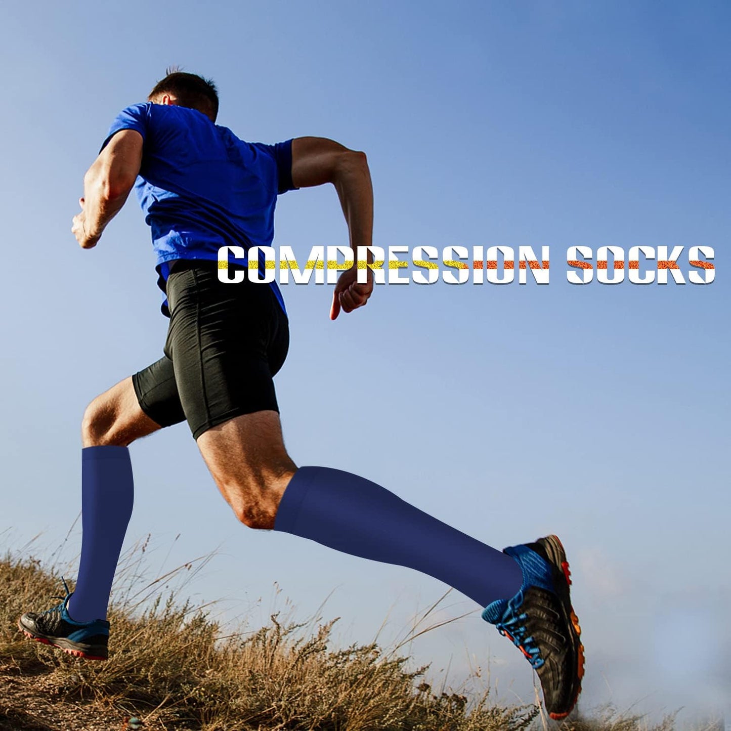 Compression Socks for Women and Men Circulation (3 Pairs) is Best Support for Running Athletic Cycling Hiking